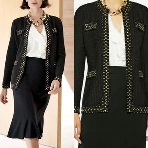 Misook Studded Black Jacket (XL)